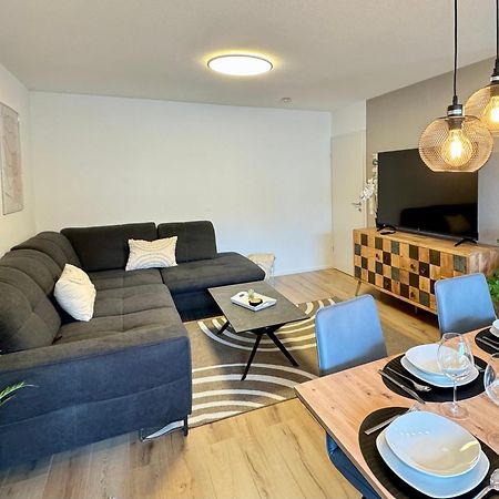 3 Zimmer Apartment, 90 Qm, Ruhig Und Zentrumsnah, Max 6 Pers, 15 Qm Balkon , Private Garage, Internet 1000 Mbit ジンデルフィンゲン エクステリア 写真